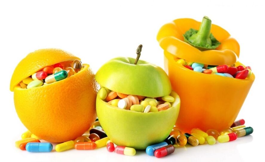 vitaminas para la potencia en frutas y verduras
